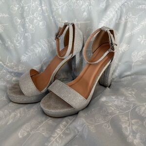 Elegant Silver Women's Heels